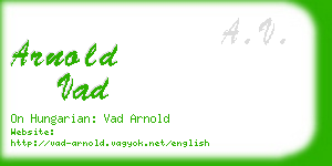 arnold vad business card